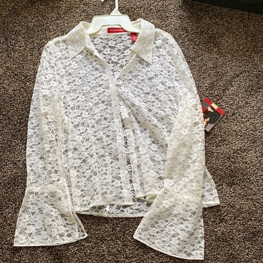Gloria vanderbilt see thru shirt vintage